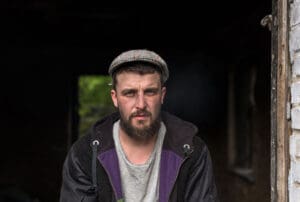 younger homeless man